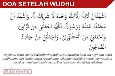 doa setelah wudhu