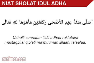 niat sholat idul adha