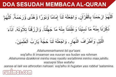 doa sesudah membaca alquran