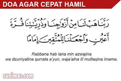 doa agar cepat hamil